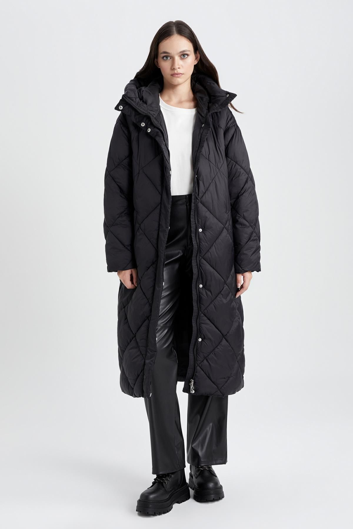 DeFacto-Wasserdichter, langer Parka mit Kapuze - A1151ax23au 2