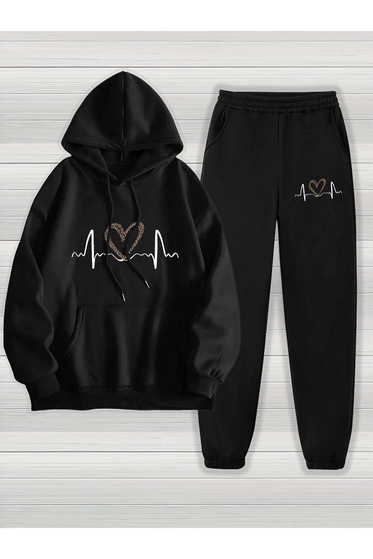 Jakinta Outdoors KADIN  KAPŞONLU BÜYÜK BEDEN RAHAT KALIP ARA BEDEN EŞOFMAN TAKIM  Jakinta Outdoors