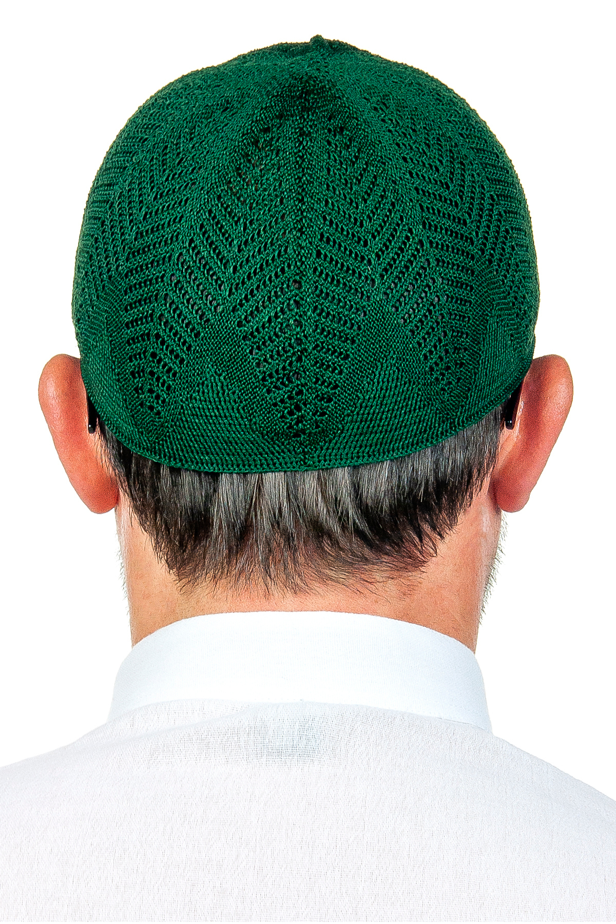 ihvan online Berra Çelik Örme Dantel Namaz Takkesi Yeşil 1 Adet görsel 3