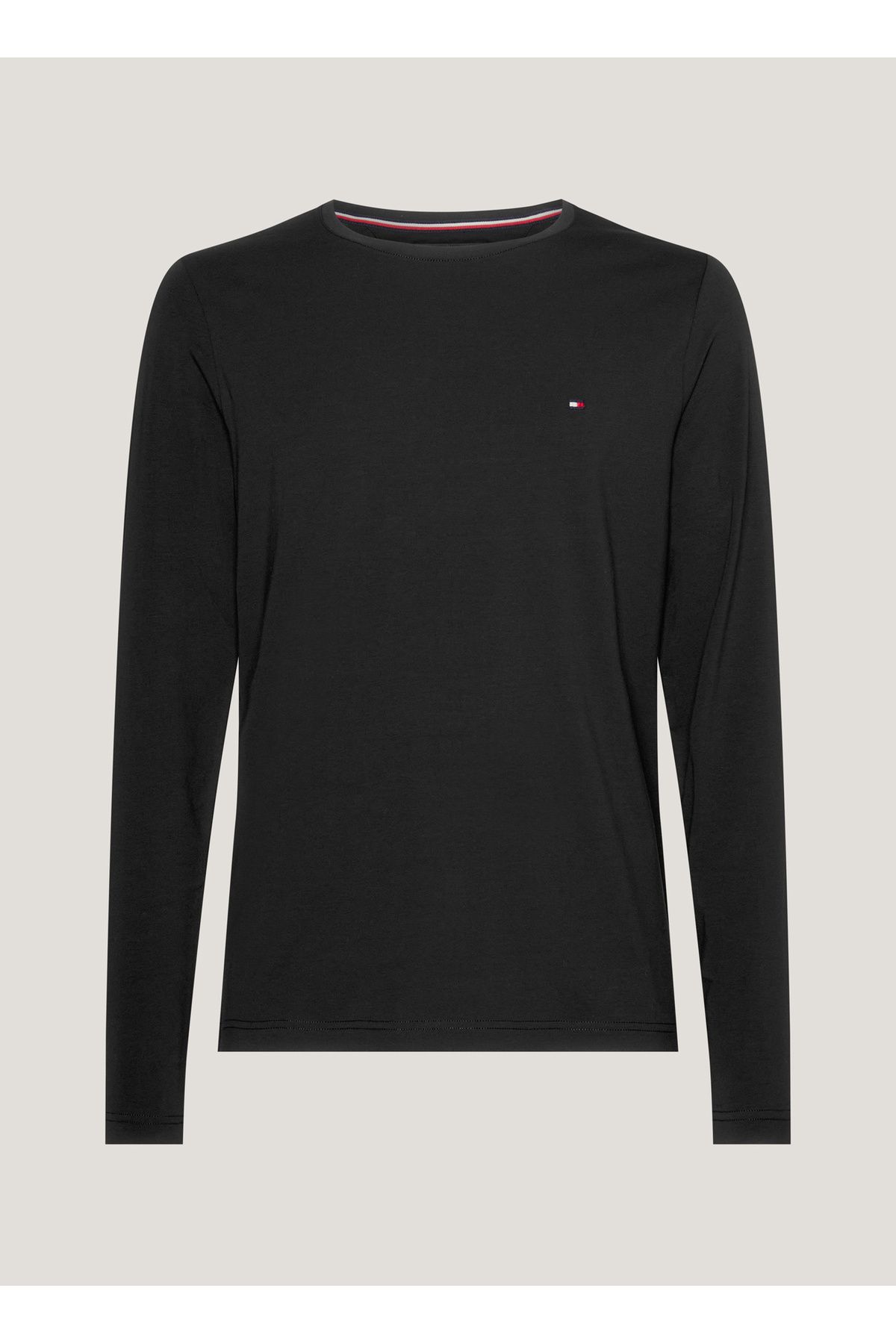 تی شرت سیاه مردانه مشکی یقه خدمه MW0MW10804BDS Tommy Hilfiger
