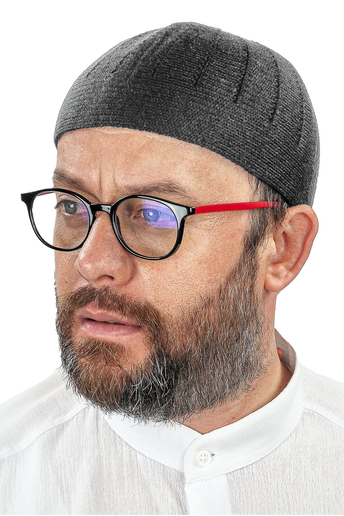 ihvanonline-Plain Smoked Orlon Knitted Winter Wool Beret Skullcap 1
