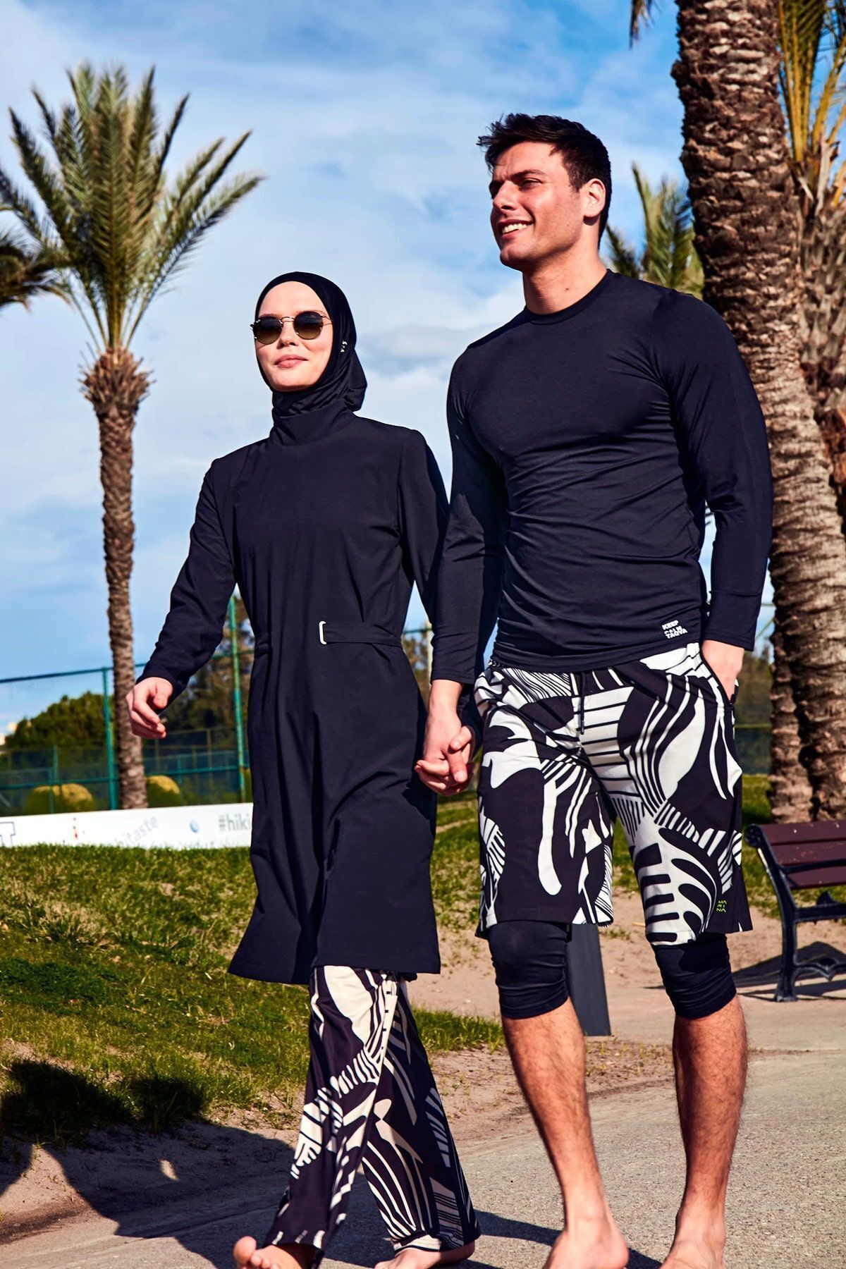 Marina-Men's Patterned Black Shorts - S2403 6