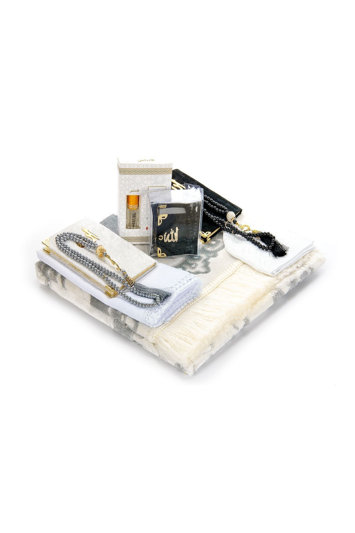 ihvanonline-Set de covoare de rugăciune din PVC personalizat, gri, de lux 3