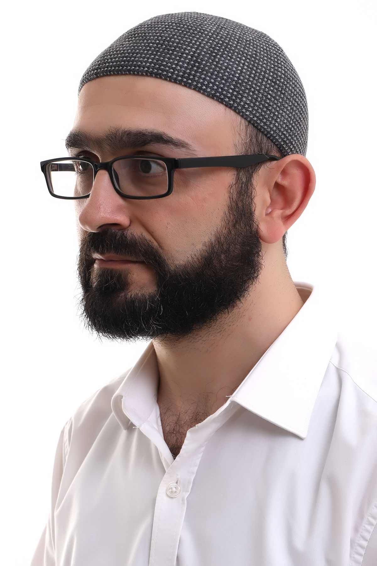 ihvanonline Craniu De Rugăciune Orlon Cu Model Cu Puncte Negre De Iarnă Masculin - Standard