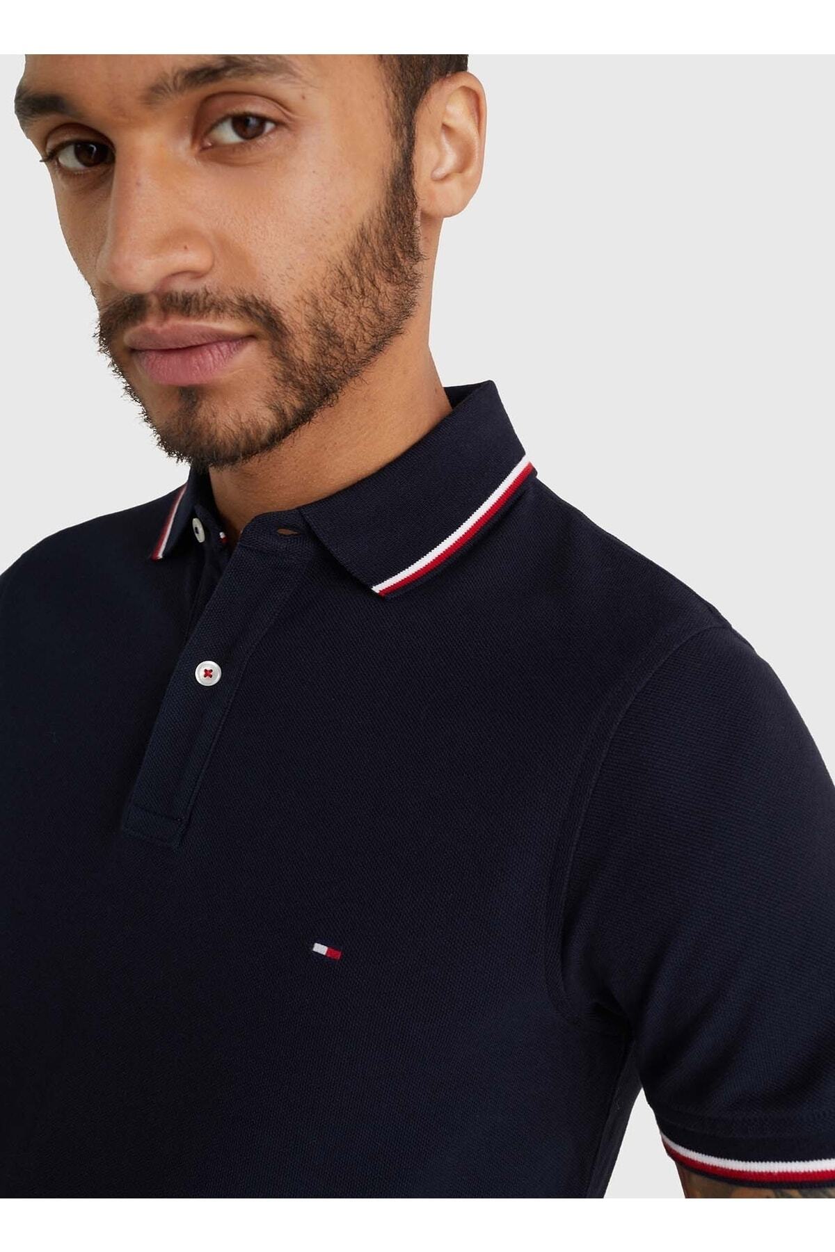 تیشرت مردانه آبی تامی هیلفیگر | 5002935940 اورجینال - تصویر 3