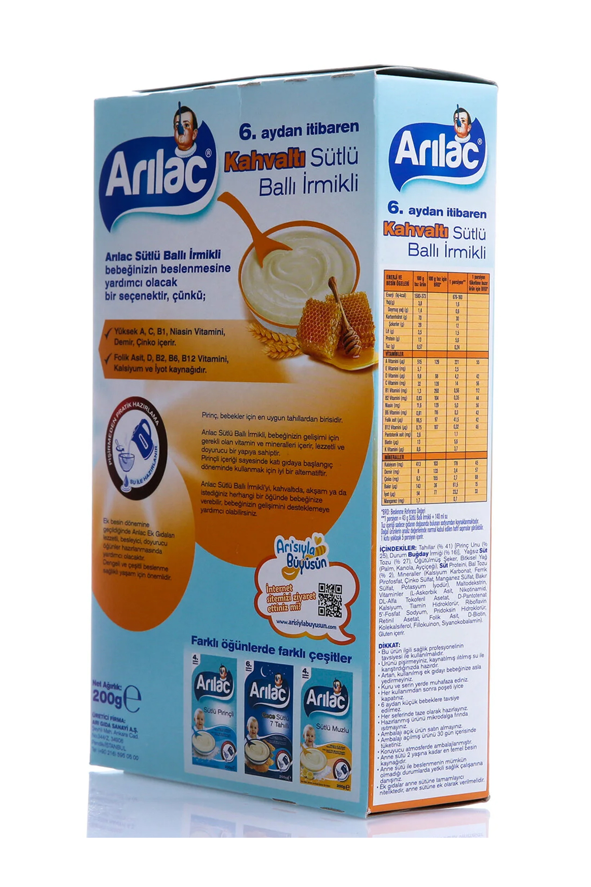 ARI Lac Ballı Irmikli Kaşık Maması 200 gr fotoğrafı 3 (önizleme)