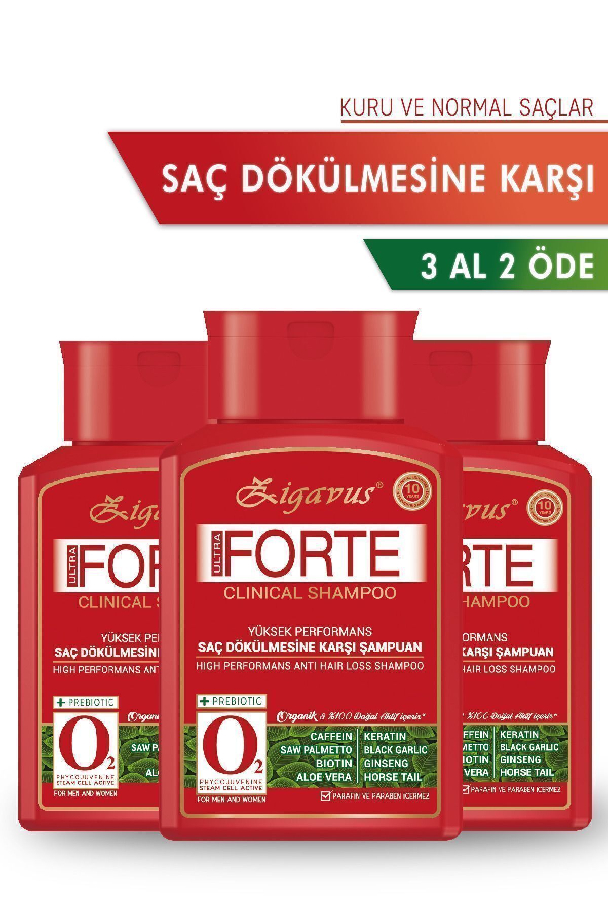 Forte Kuru Ve Normal Saçlar Için Saç Dökülmesine Karşı Şampuan 300 ml 3 Al 2 Öde Biotin Keratin