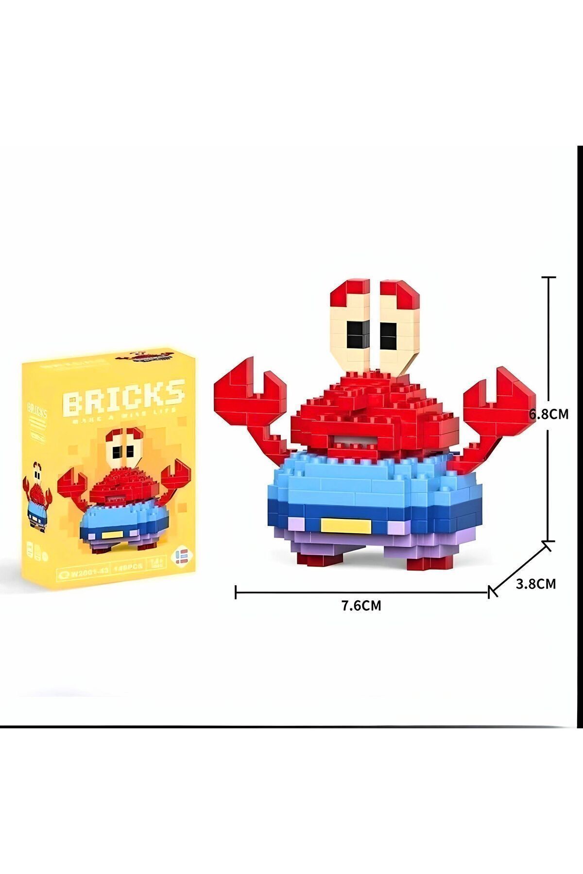 DEK-SpongeBob, Patrick and the Crab Man - 3-Piece 3D Puzzle Gift Figure Building Blocks Puzzle 3