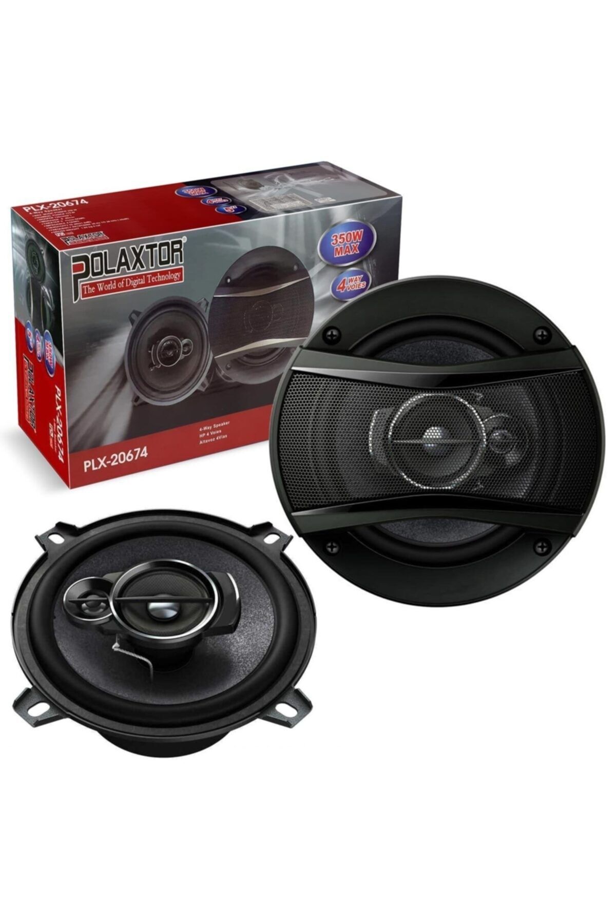 shop Oto Hoparlör 13cm 350w 2 Adet Dört Yollu Plx-20674