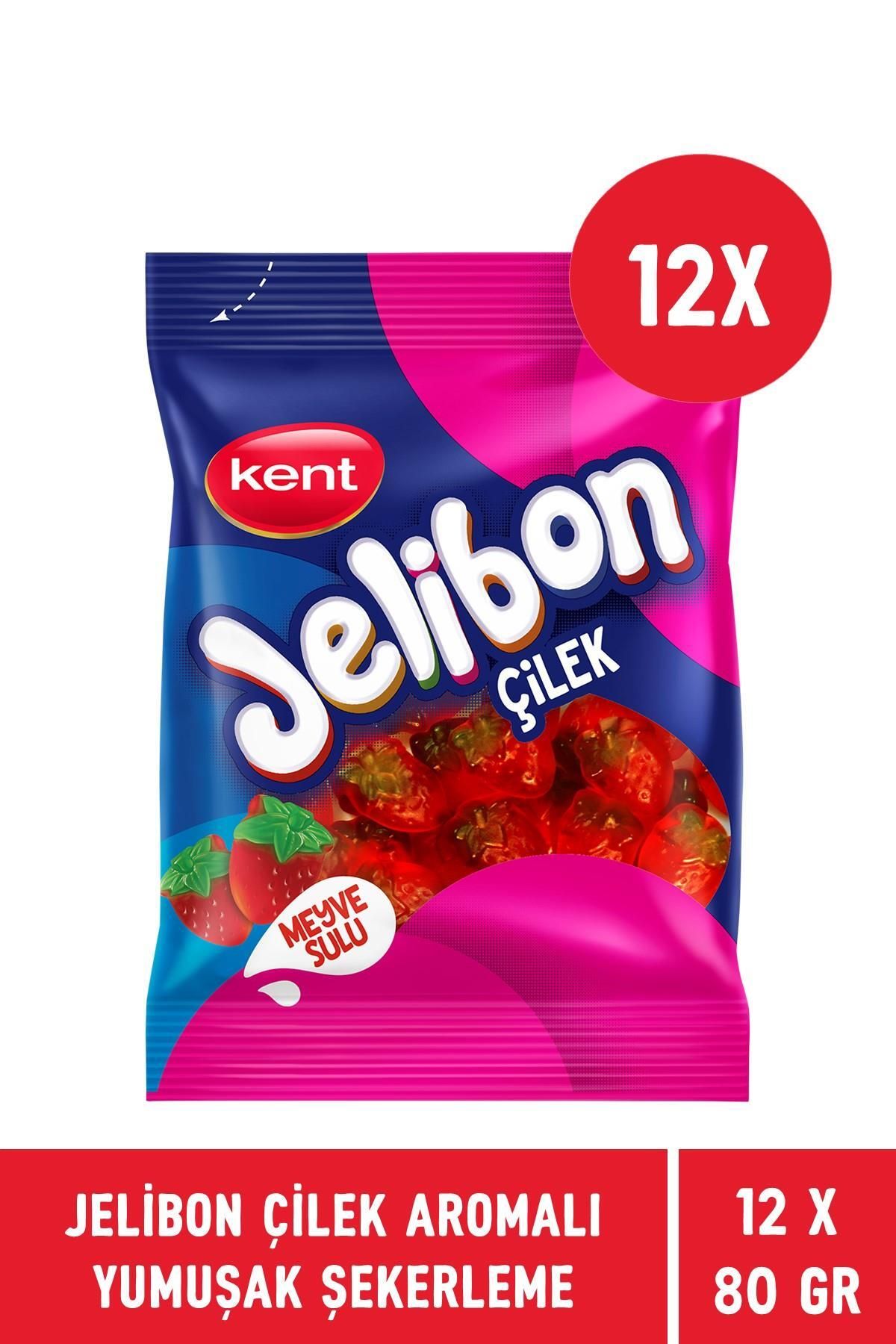 Jelibon-Strawberry Flavored Soft Confectionery 80 Gr - 12 Pieces 2