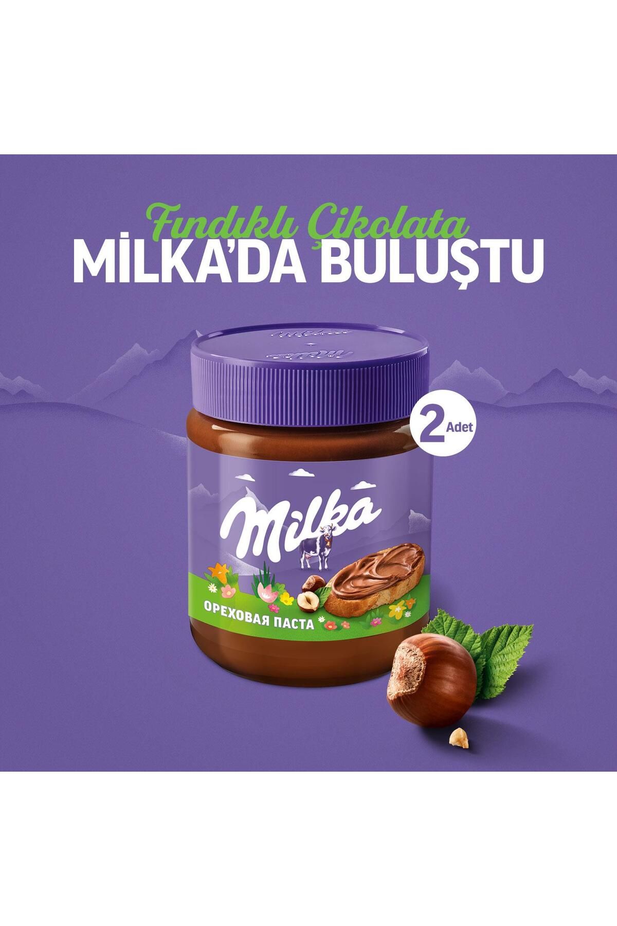 Milka Spread Hazelnut Sürülebilir Çikolata Kakaolu Fındık Ezmesi 350 gr - 2 Adet