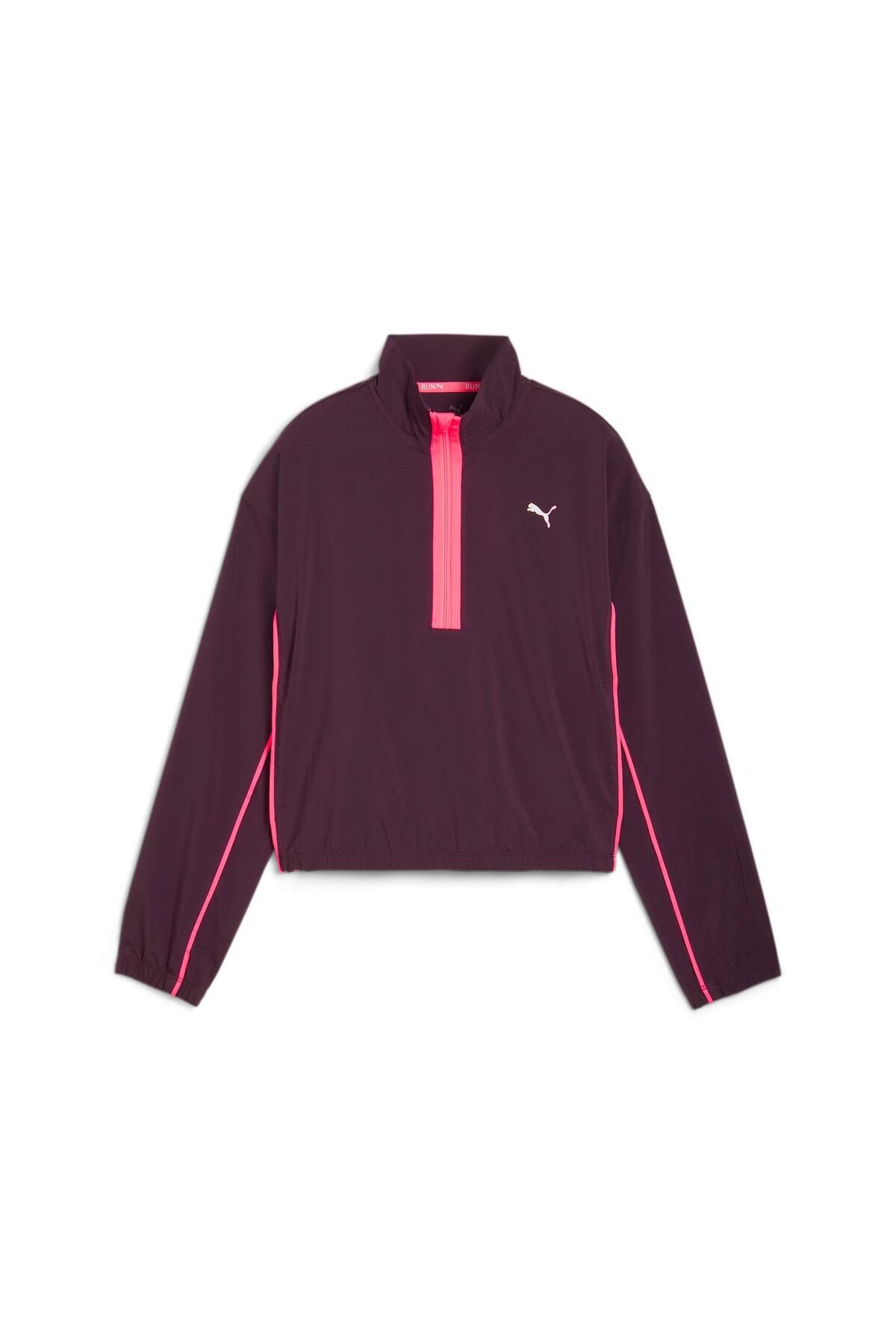 Puma-Woven 1/2 Zip Jacket for Women - Run For Her 1