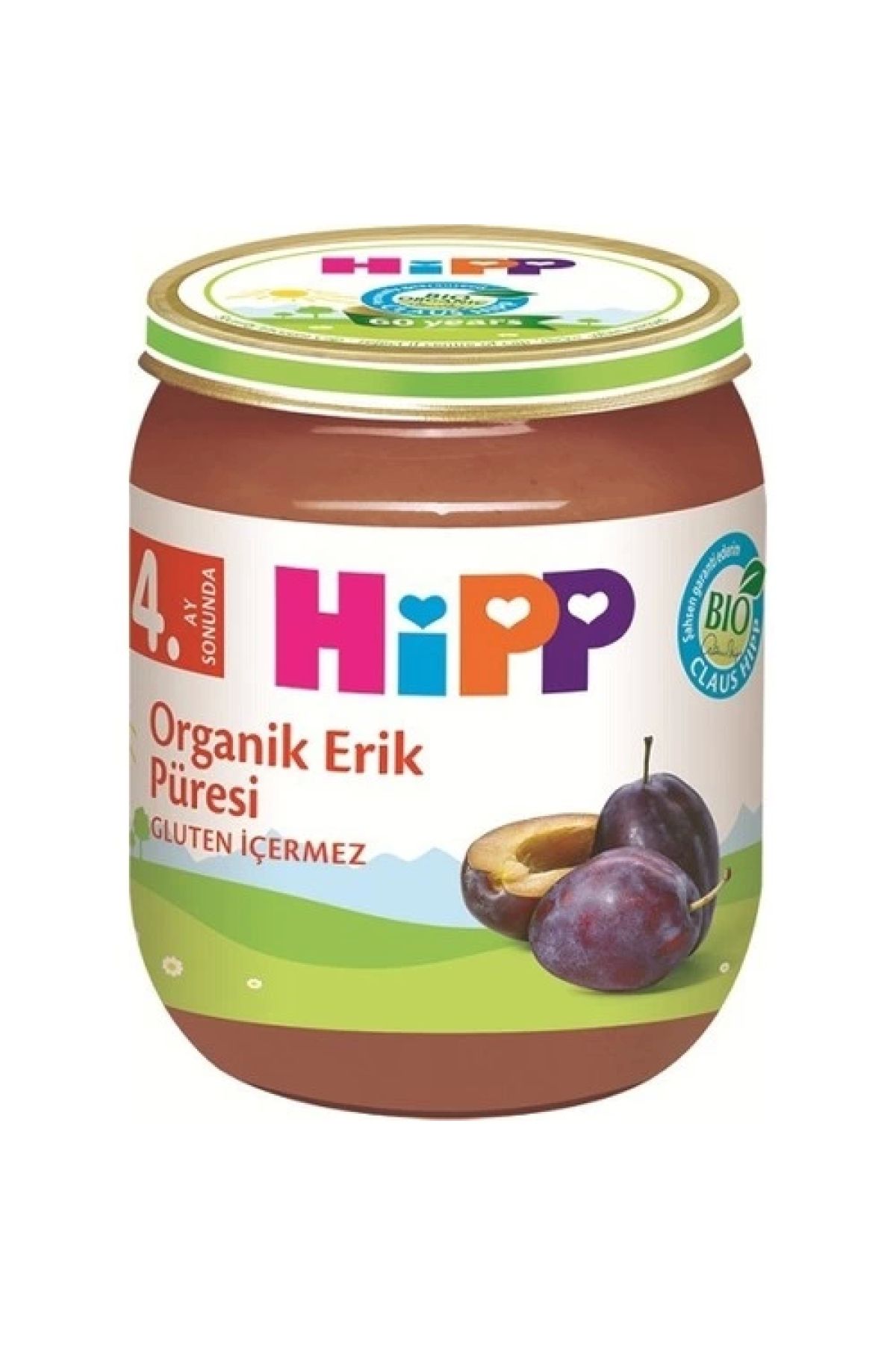 Hipp Organik Erikli Kavanoz Maması 125 gr 4 Ay