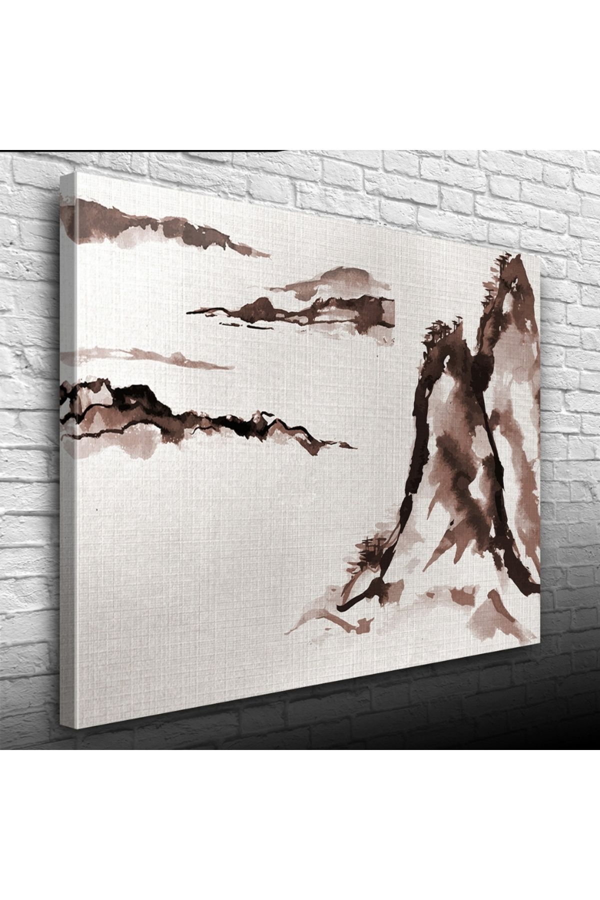 pazarella Karla Kaplı Kayalıklar Yağlıboya Kanvas Tablo 50 x 70