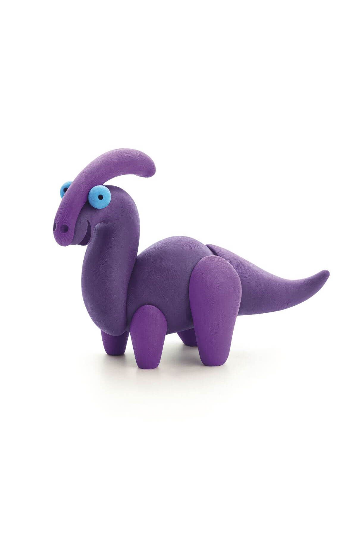 Hey Clay-Hava Ile Kuruyan Kil (6'LI KUTU) - Mega Dinozorlar (ankylosaurus, Parasaurolophus, Therizin 4