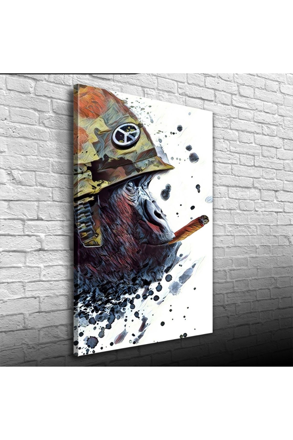 pazarella Maymun Asker Kanvas Tablo 50 x 70