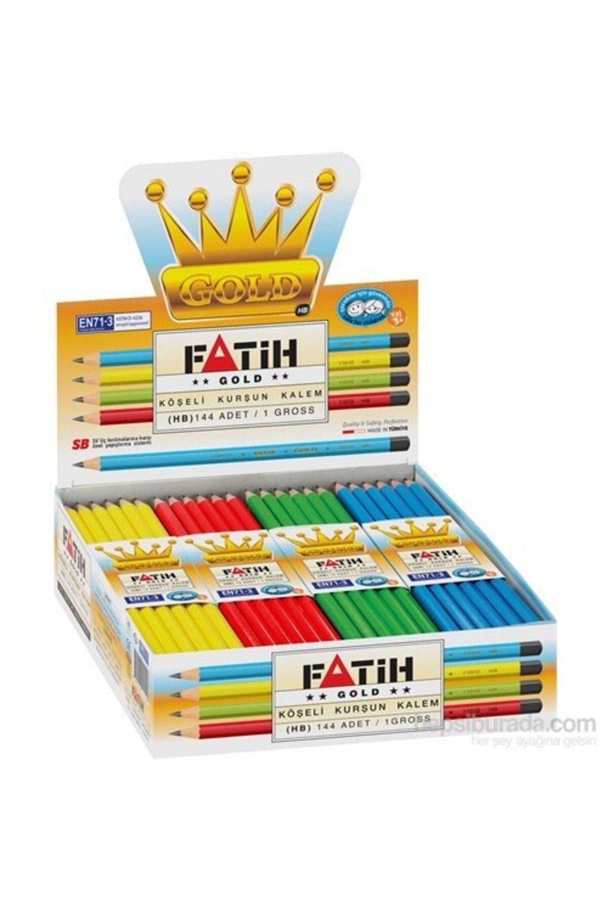 Fatih Kurşun Kalem Gold Asorti 11010 (12 Lİ PAKET)