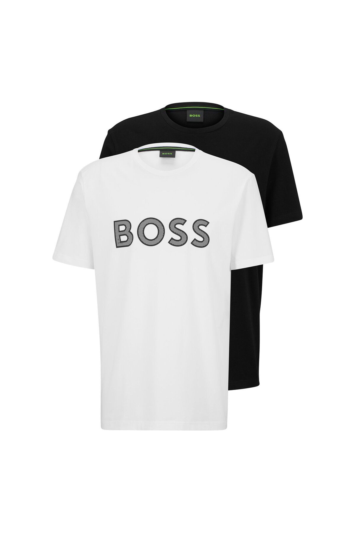 تی شرت چند رنگ مردانه پنبه انعطاف پذیر ، آرم T Shirt در بسته دوبل BOSS