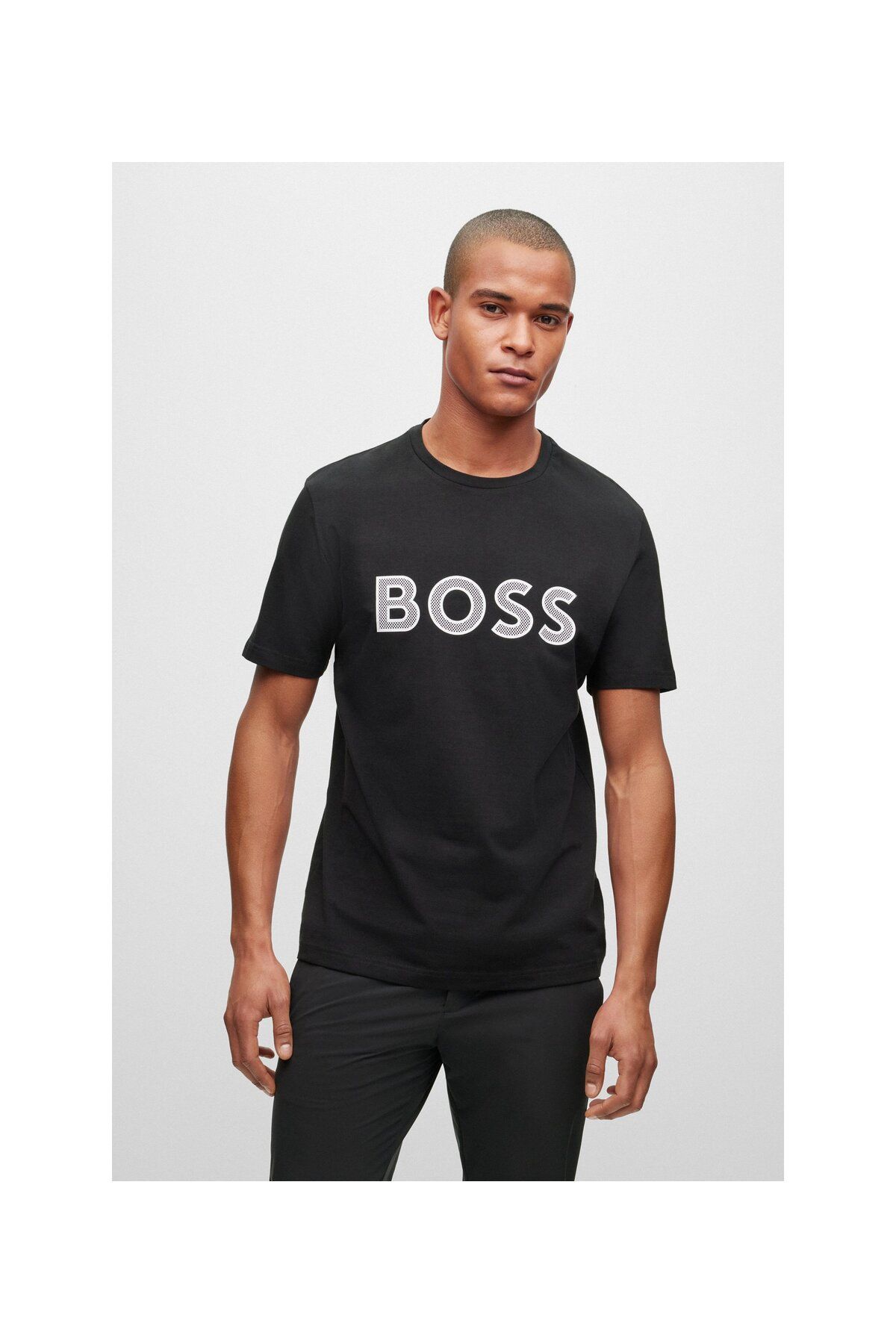 تی شرت چند رنگ مردانه پنبه انعطاف پذیر ، آرم T Shirt در بسته دوبل BOSS