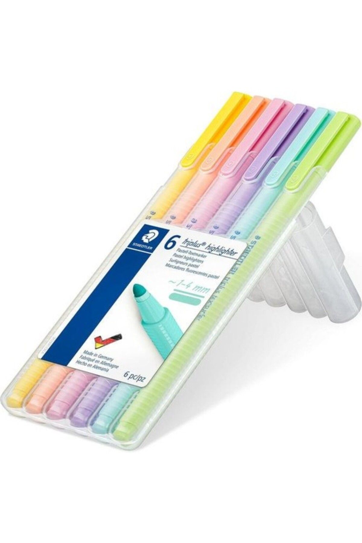 Staedtler-Triplus Textsurfer Highlighter 6 Pastel Colors Set with Plastic Box 1