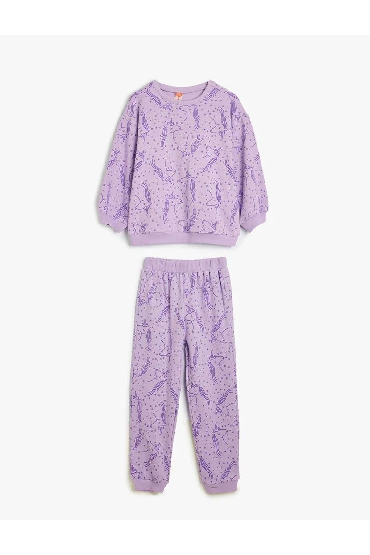 Koton-Lilac Baby Girl Set - Bottom-Top Set 5Wmg10055Ak 1