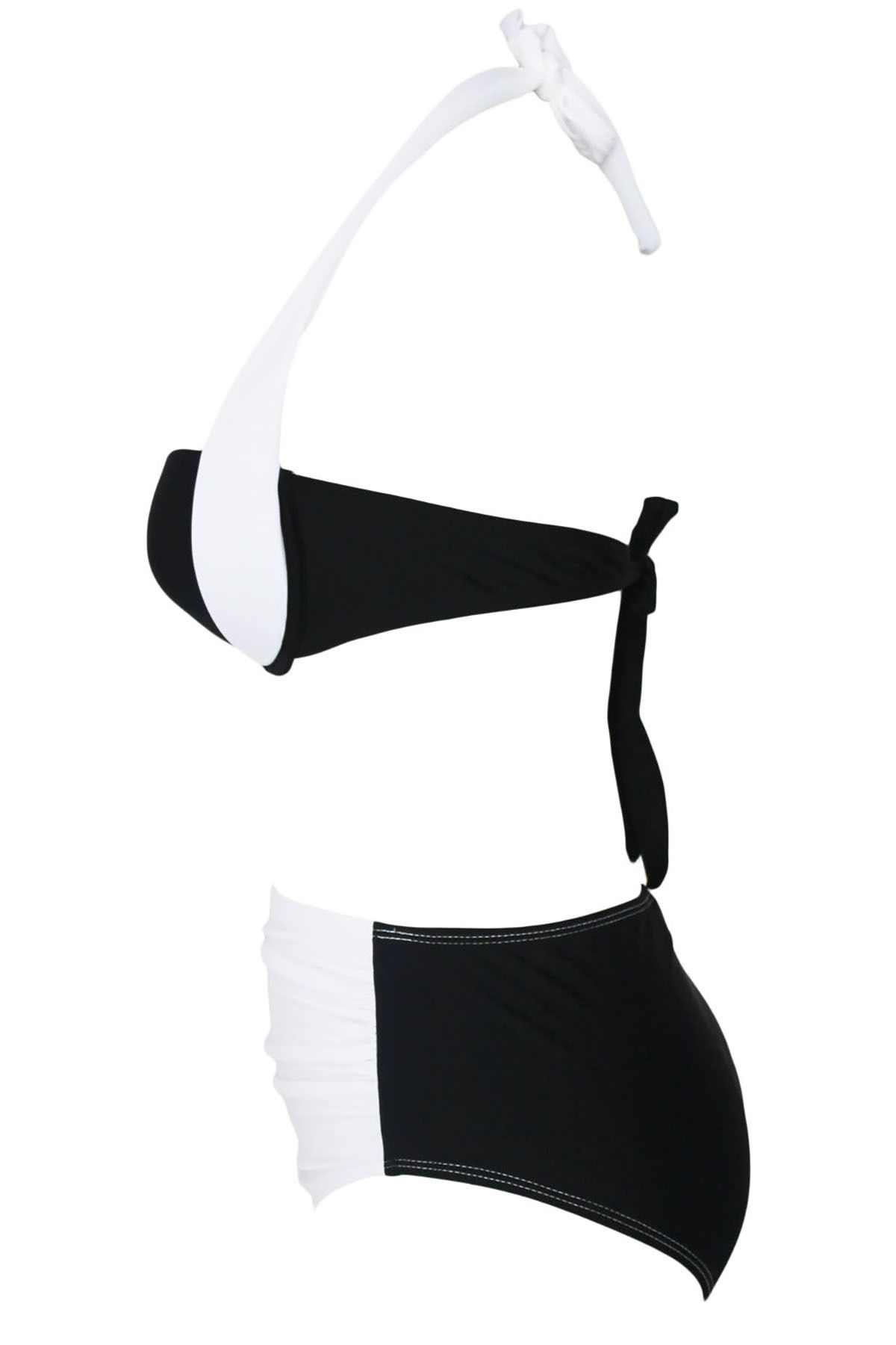 Angelsin-Covered Black and White Design Bikini Set 3