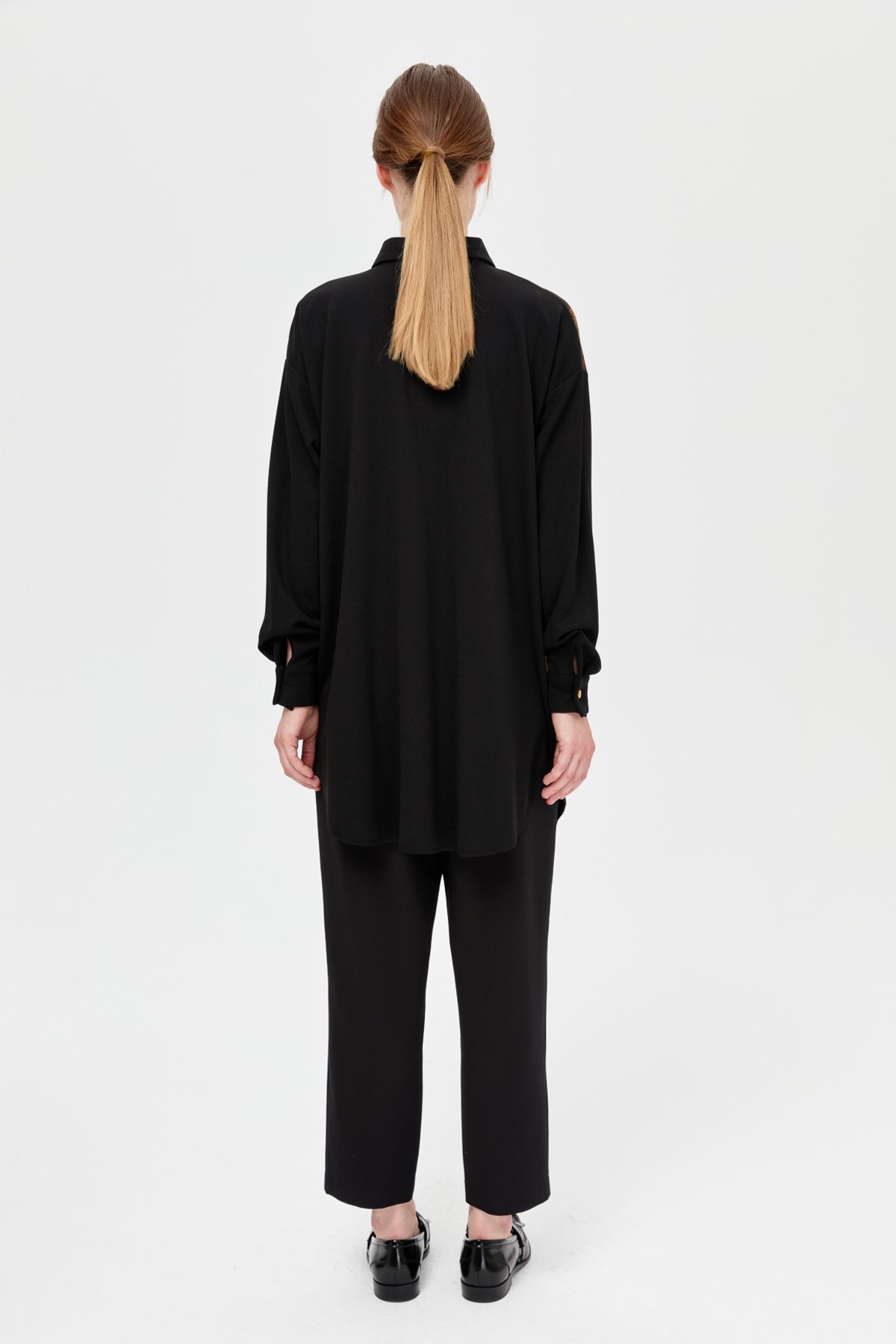 Esswaap-Khaki Tunic - Comfortable Fit, Leaf Pattern 6
