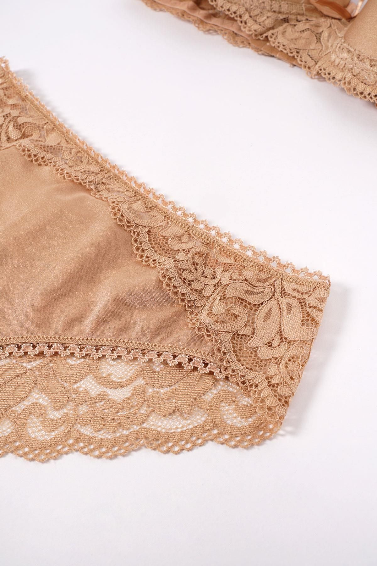 EMINNA-Nude Color Unfilled Underwear Set 2