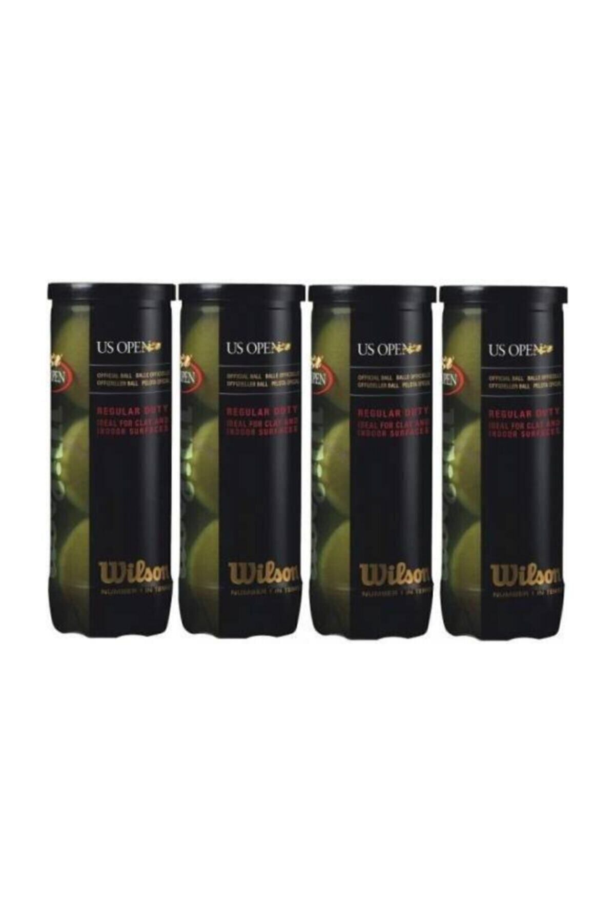 توپ تنیس سبز 4 جعبه US بسته بندی خلاء باز Wilson