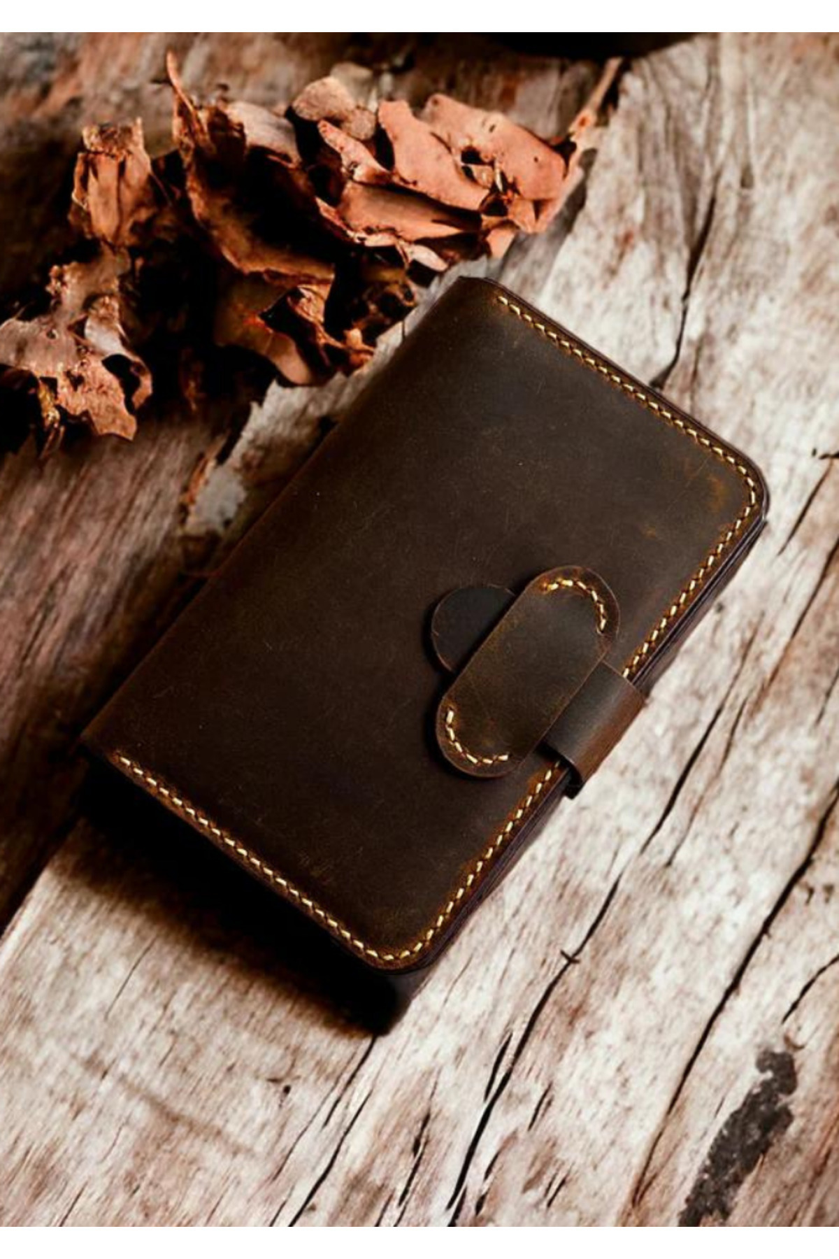 کیف پول مردانه آبی سرمه ای Safir Leather | NotDefteriPasaportCüzdan اورجینال - تصویر 4