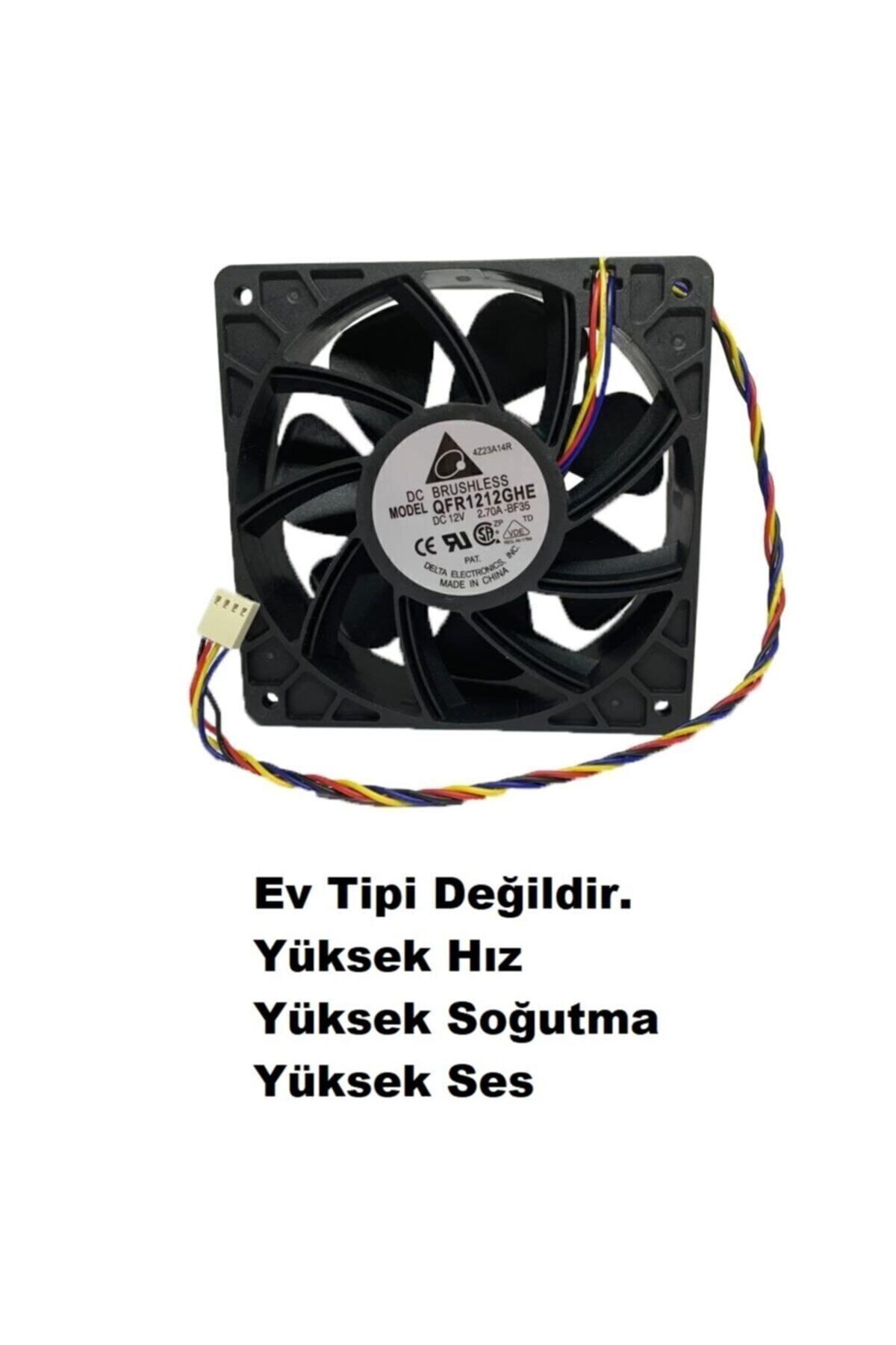 Everflow Delta 12cm 12v 2.7a Qfr1212ghe 12038 Şiddetli Fan 6000rpm Soğutma