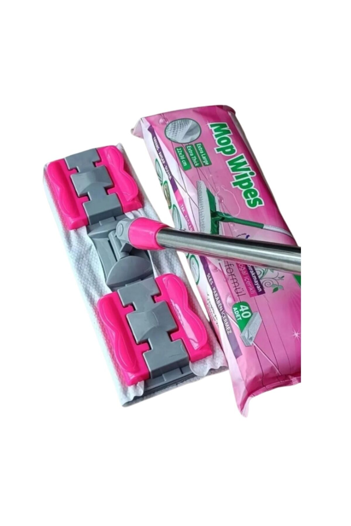 Mop Wipes Yüzey Temizlik Mop Mendili 40 Adetli Paket