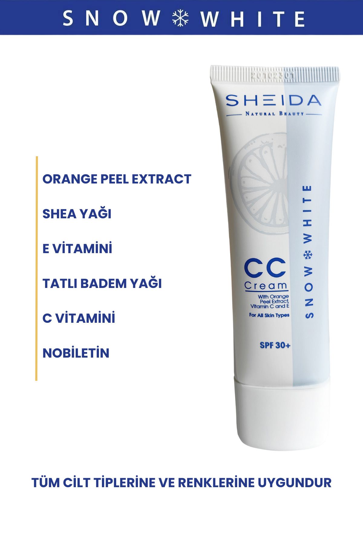 Snow White CC Cream Spf 30 Sheida