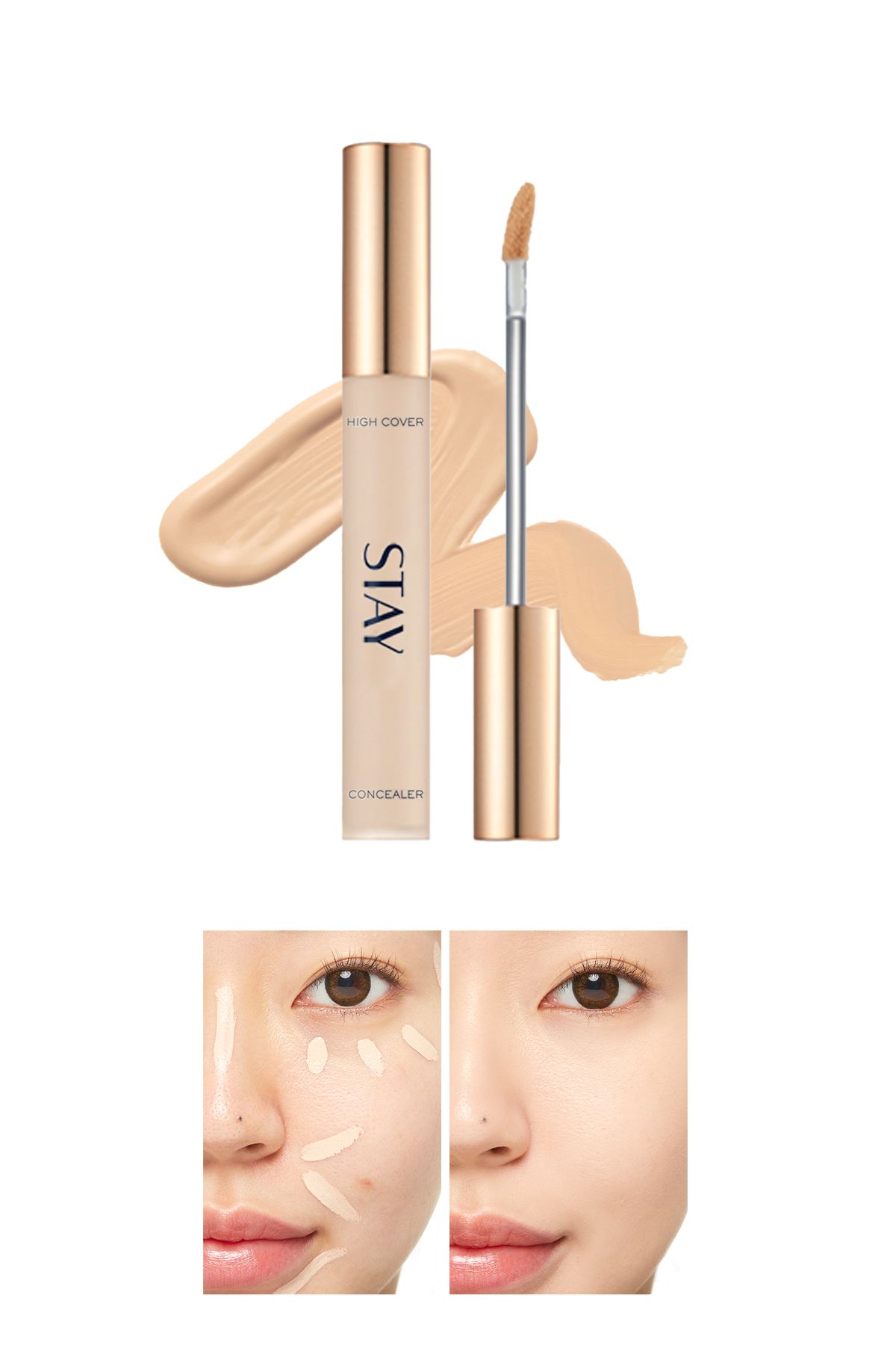 Missha İnce Dokulu Pürüzsüz Görünüm Sağlayan Concealer Stay Tip Concealer High Cover 23(Sand)