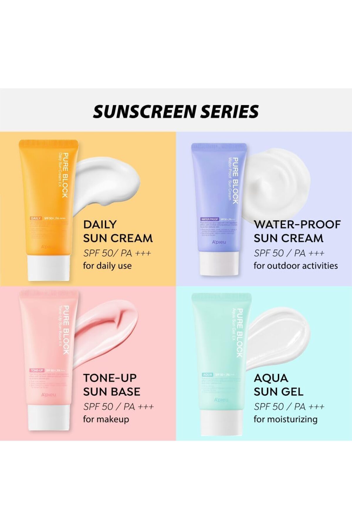 A'PIEU-(Pink) Pure Block Tone-up Sun Base - Ex 6