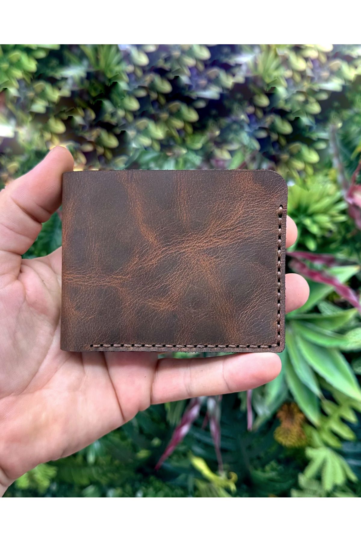 کیف پول مردانه GS 1033 HAZELNUT HAND SEAM کلاسیک MODEL چرمی g gandar