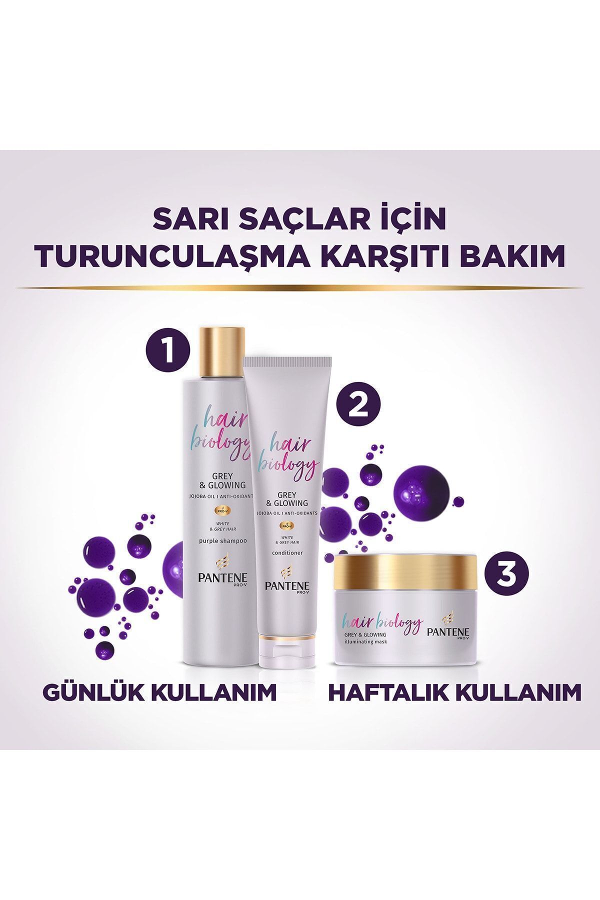 Hair Biology Renk Canlandırıcı ve Parlaklaştırıcı Maske, Sarı Saçlar İçin Mor Şampuan Sonrası, 160ml — 100331410-36064 — تصویر 7 از 8