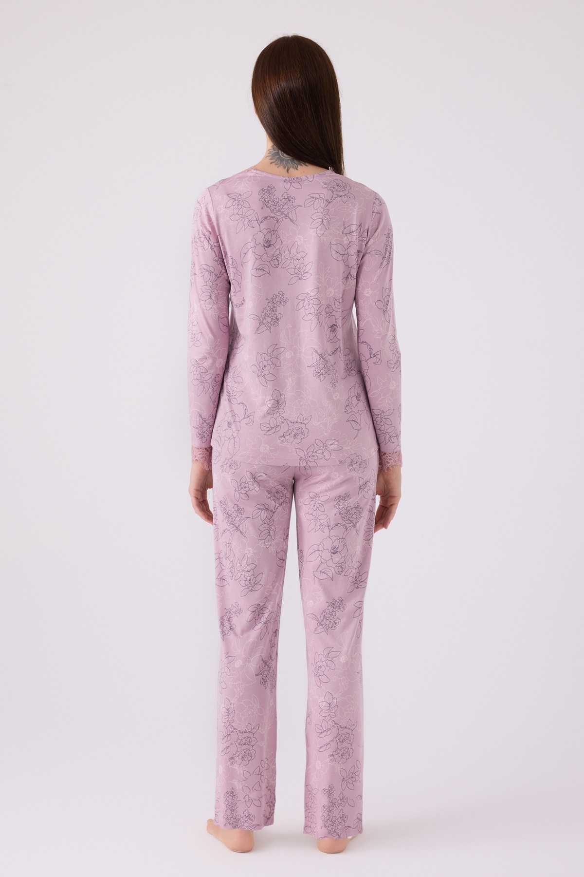 پیژامه و لباس خواب مردانه صورتی پیرکاردین | PC-8874-CAG اورجینال - تصویر 3