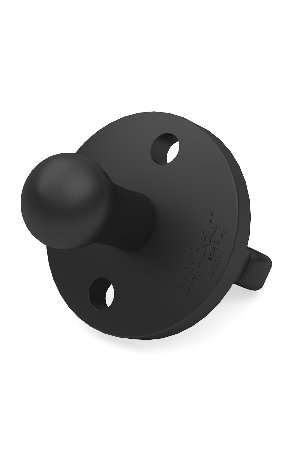 lujobear Silikon Emzik Ve Diş Kaşıyıcı Black - Stage 1 Dişsiz Bebekler Için 0-6 Ay fotoğrafı 2 (önizleme)