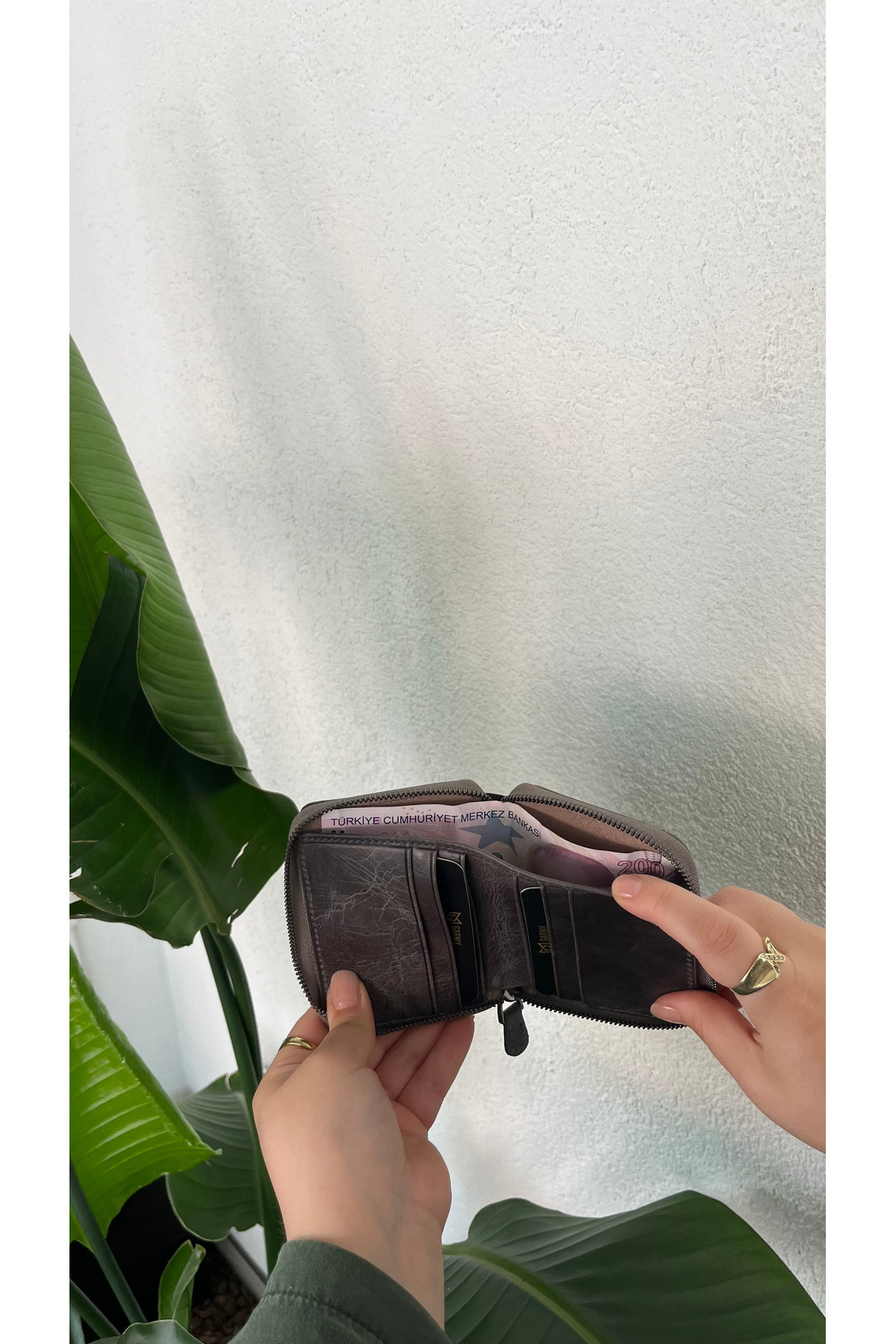 کیف پول مردانه خاکستری Garniy | 3703 اورجینال - تصویر 3