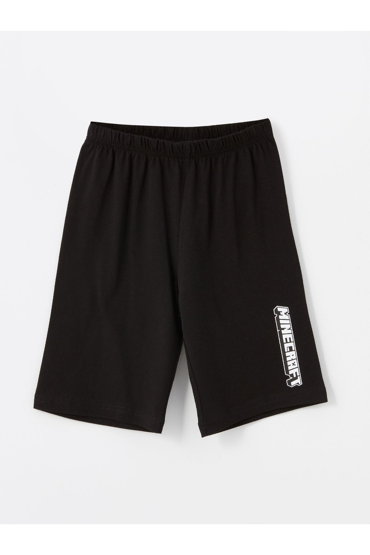 LC Waikiki-Bedrucktes Minecraft-Pyjama-Set für Jungen mit Rundhalsausschnitt und Shorts 3