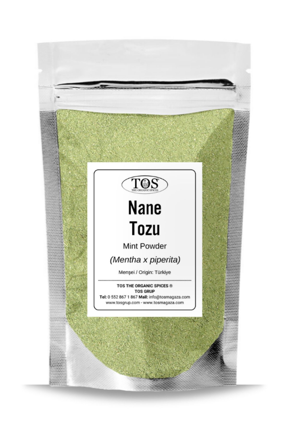 TOS The Organic Spices Nane Yaprağı Tozu 1 kg (1. Kalite) Mentha x piperita / Mint Powder