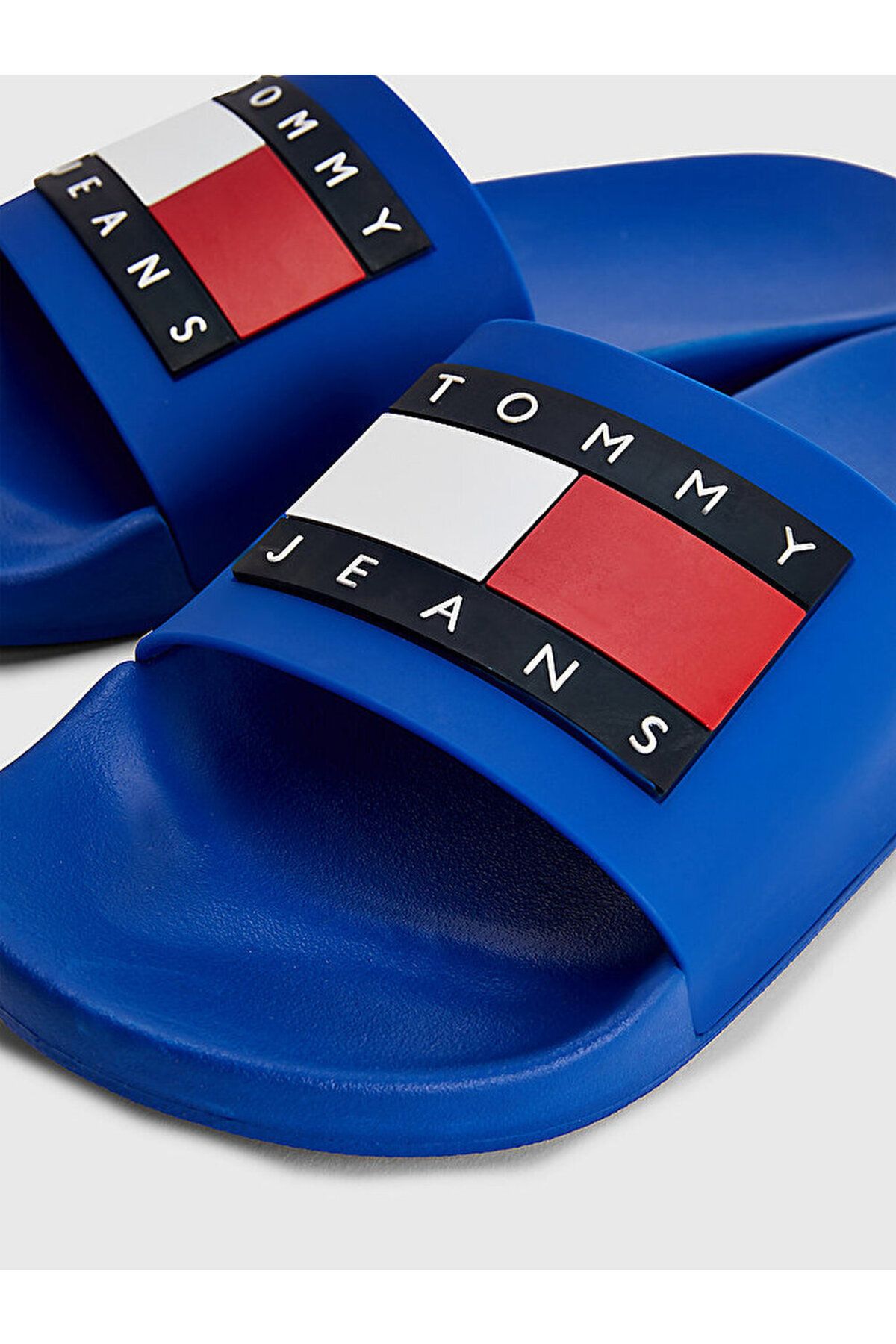دمپایی آبی مردانه آرم برند آقایان Eva Base County Ticking لاستیک ترموپلاستیک مخلوط Saya Blue TE Tommy Hilfiger