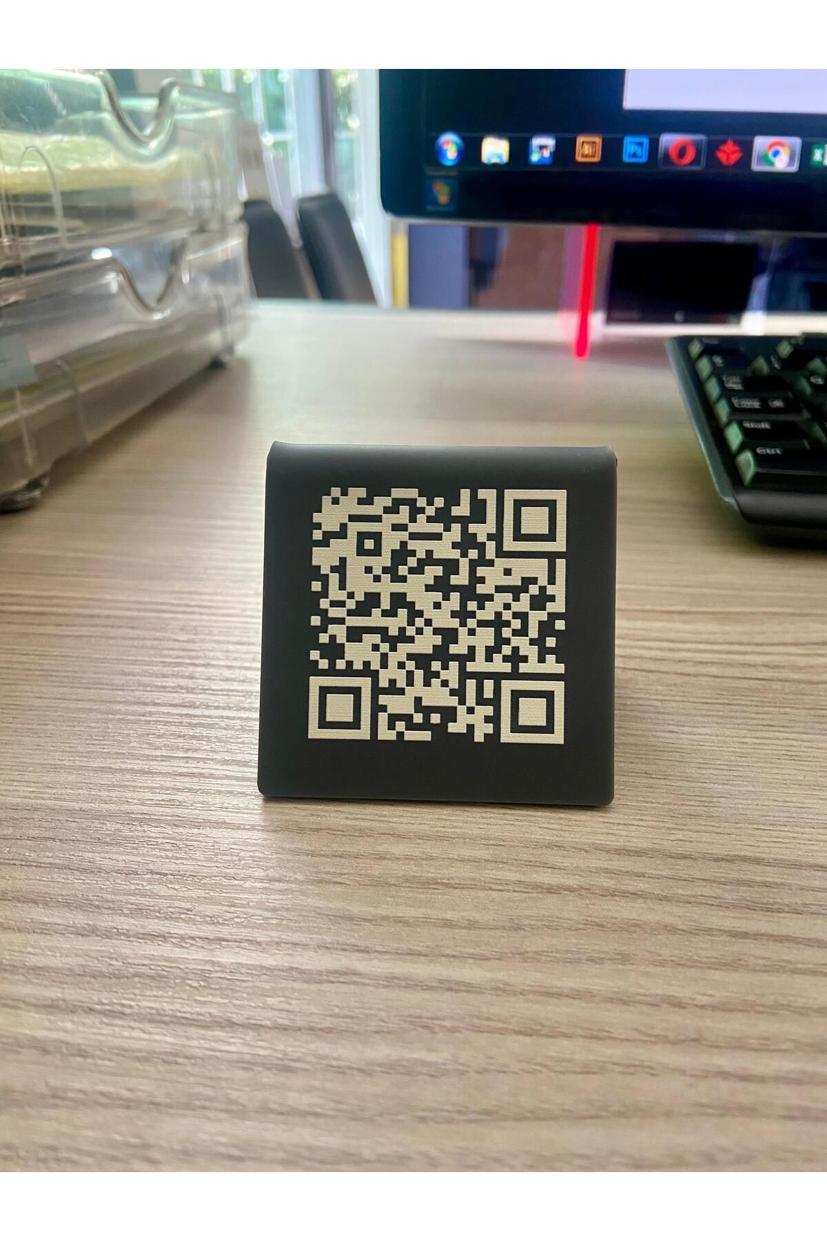 Yönline-Desktop Business Card Holder with QR Code 3