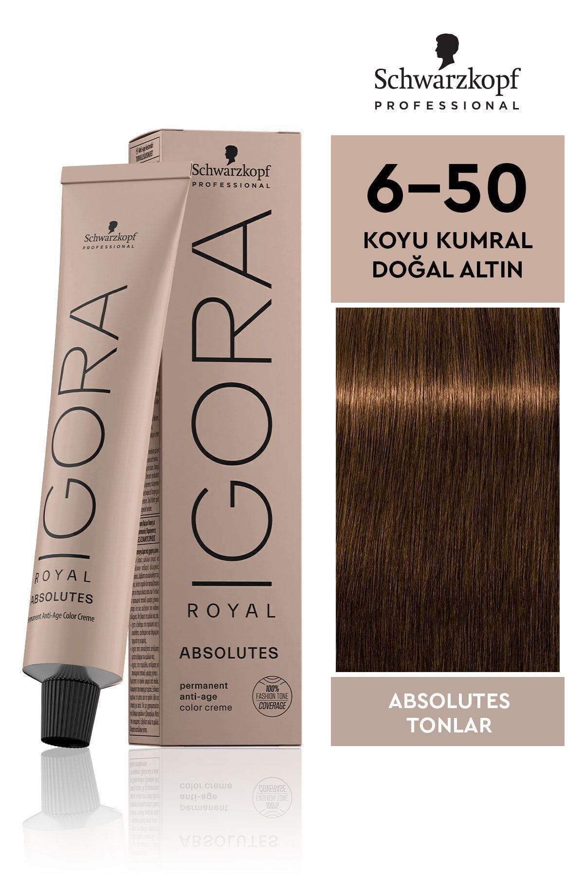 رویال ابسولوتس شیدز 6-50 تیره آبرن - طلای طبیعی 60 میلی لیتر Igora