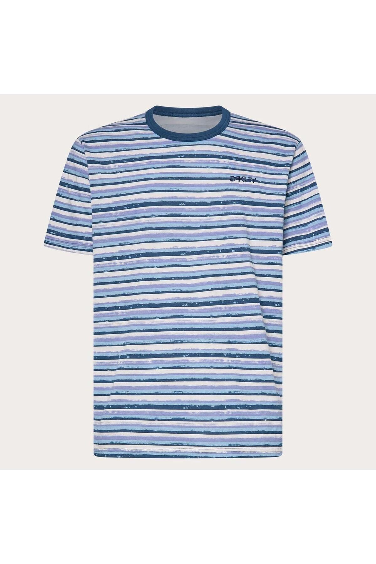 تی شرت مردانه تی شرت BLURRED STRIPES TEE OAK.FOA405507-OAK.9ZG-S1 Blue-M Oakley