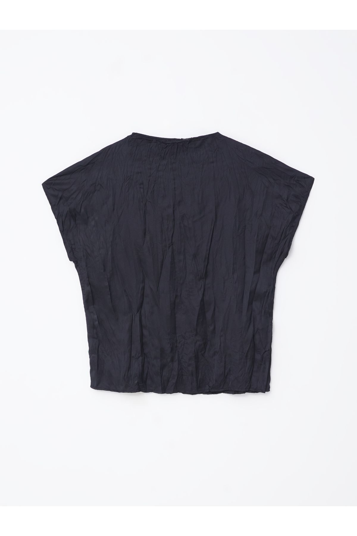 LC Waikiki-Oversize Satin Women's Blouse - Stand Collar 5