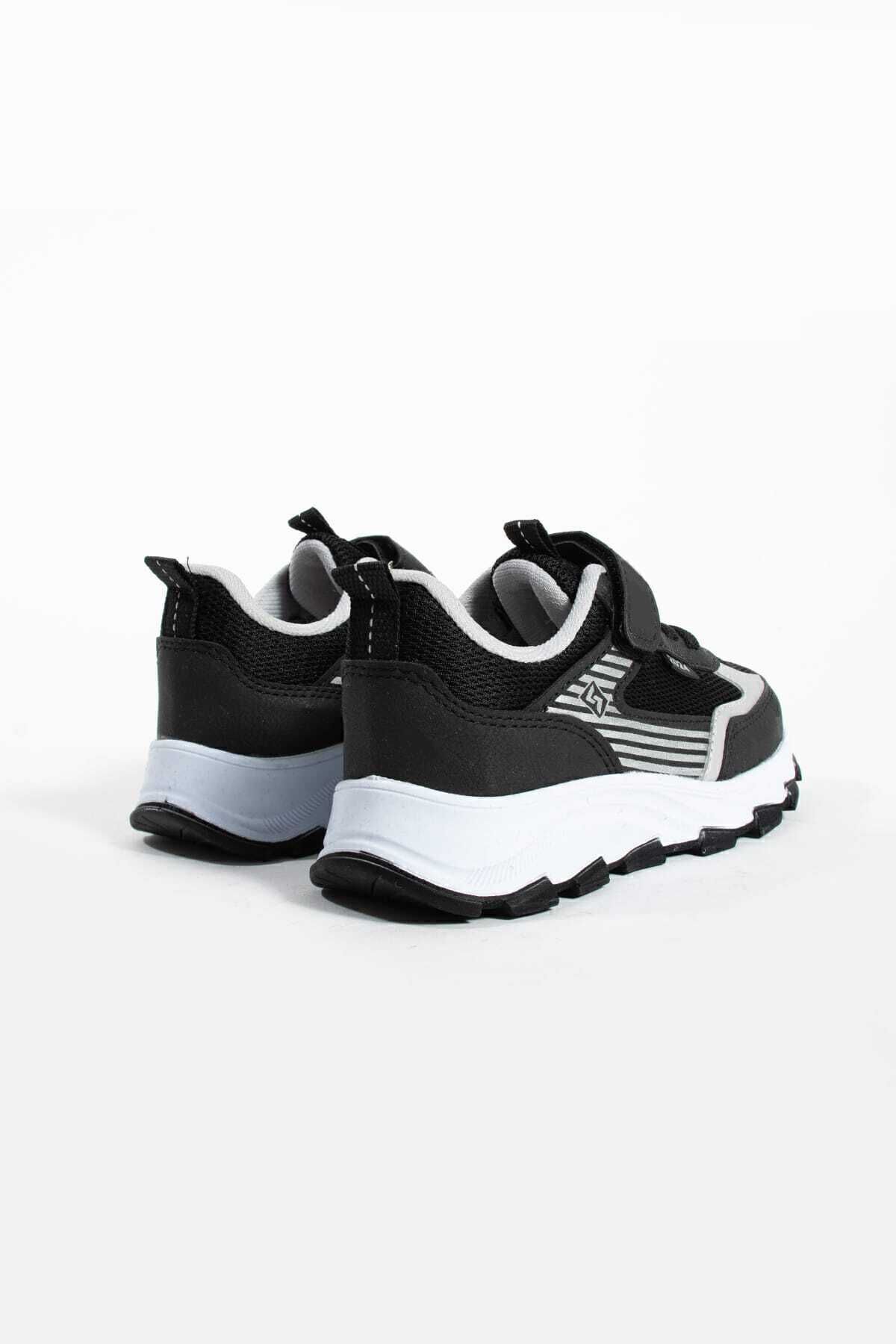 Unisex Çocuk Cırtlı  lastikli Rahat Günlük Sneaker anorak  Spor Ayakkabı hafif poli taban