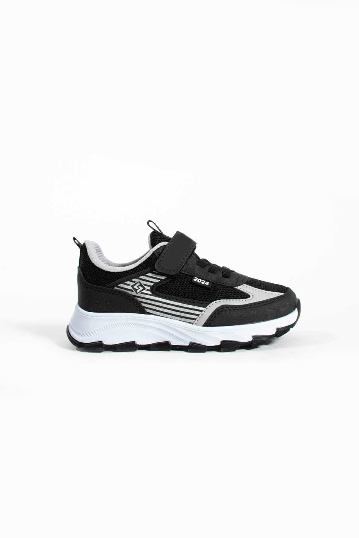 Unisex Çocuk Cırtlı  lastikli Rahat Günlük Sneaker anorak  Spor Ayakkabı hafif poli taban