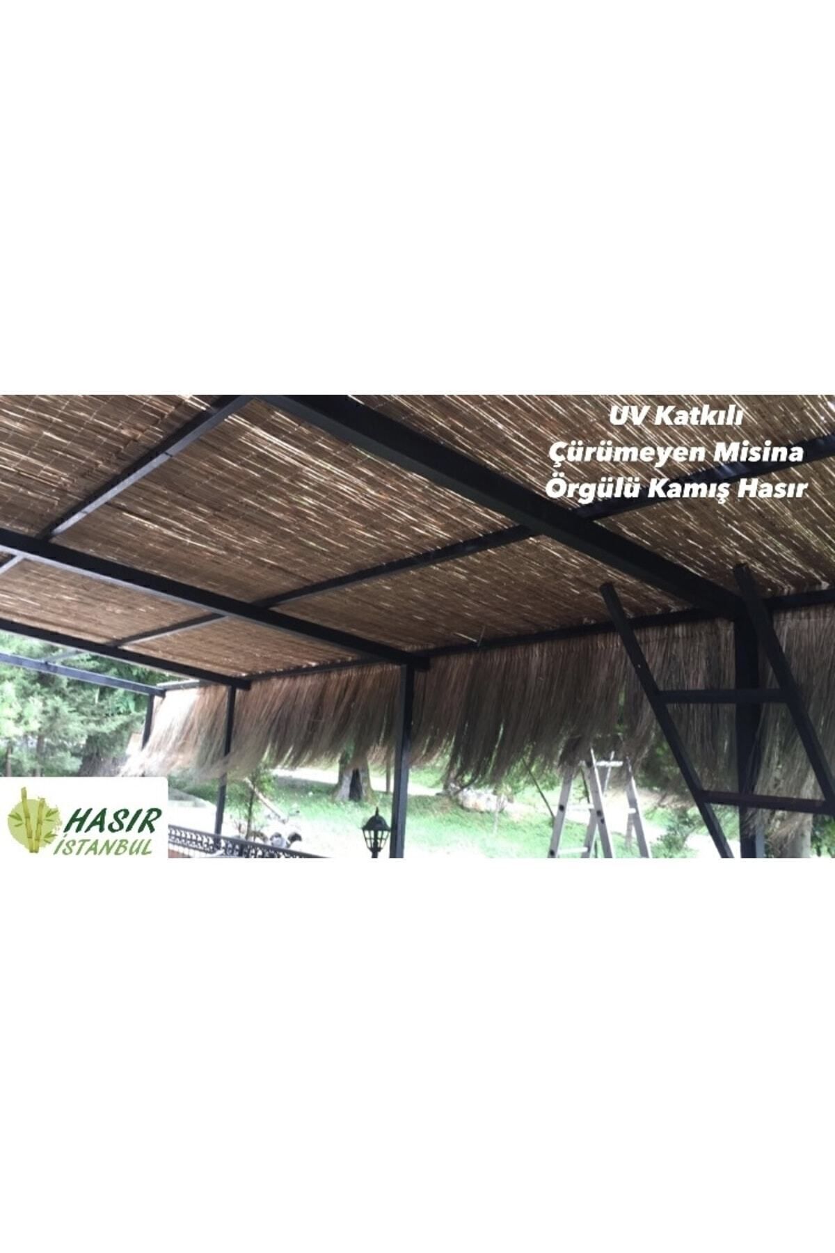 Doğal Bambu Kamış Hasır Çit Gölgelik 3 Metre X 5 Metre 3